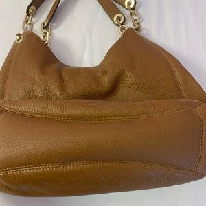 MK Pebble leather “Fulton Chain” L  Chain handle